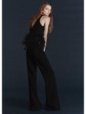 MANGO CAPSULE KNITTED TOP WITH FEATHER